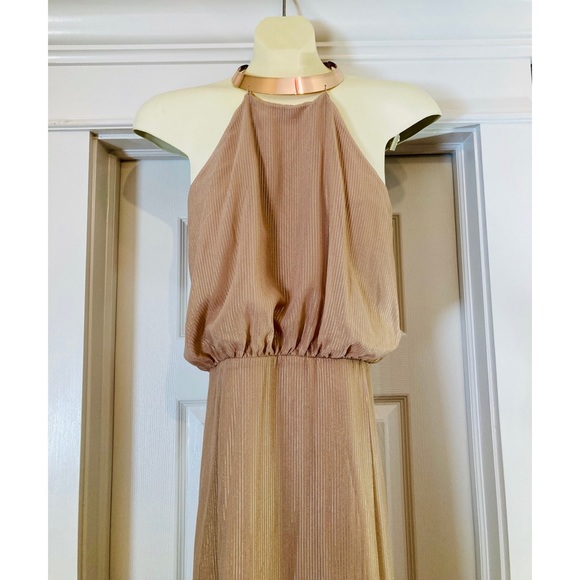 H&M Dresses & Skirts - NWT H&M Gold Halter Chocker Dress